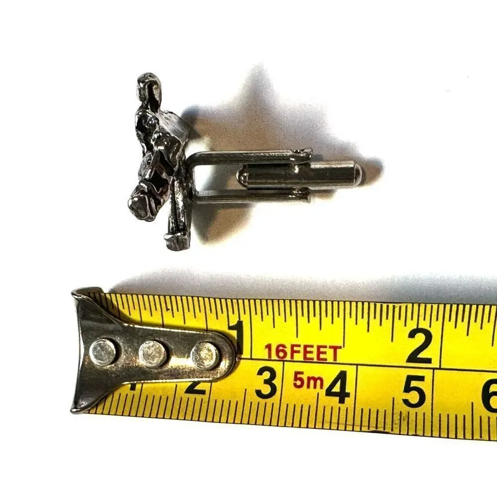 Hillbilly by outhouse silver tone cufflinks